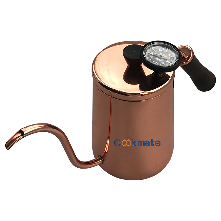卸売モダンなシンプルなデザインステンレス鋼のコーヒーポットコーヒーケトルwithermometer