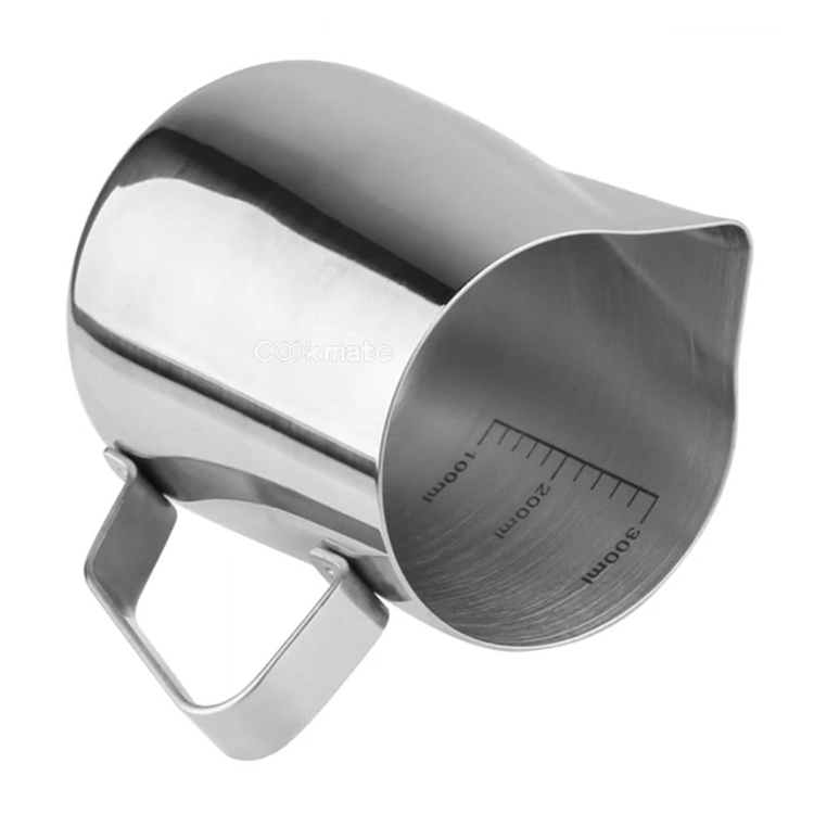 350/500 / 600ml最新ミルクピッチャーステンレス鋼コーヒー泡立てた水差し吹くティーカップ