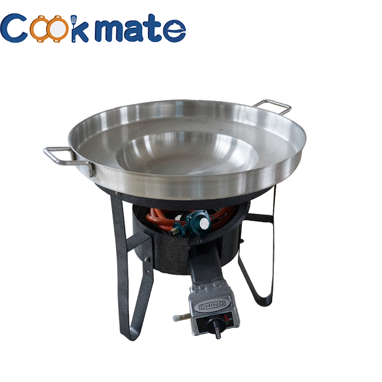 23 "ラウンドステンレス鋼の材料の凹形の男性ポゾグリドルタコグリルフライパンwok cook