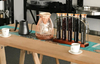 木製のコーヒー豆の花茶テストチューブシール貯蔵容器スタンドディスプレイラック