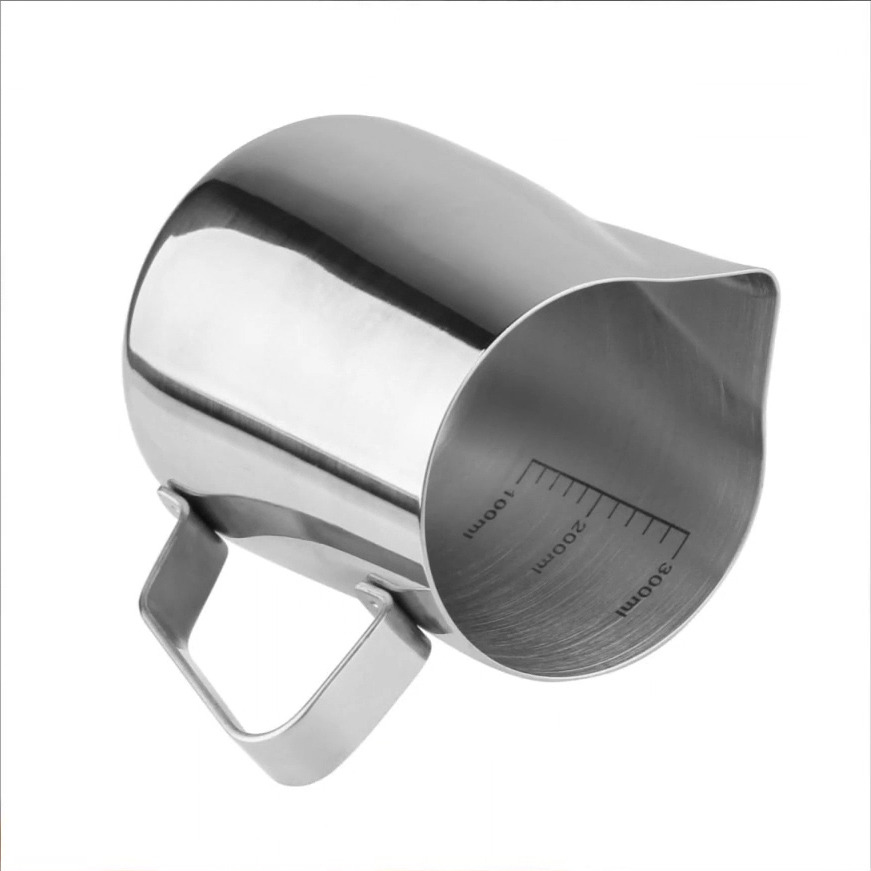 ミルクティーコーヒーエスプレッソマシンとラテアートの測定マーキング付き350mlステンレス鋼ガーランドFlosalカップ