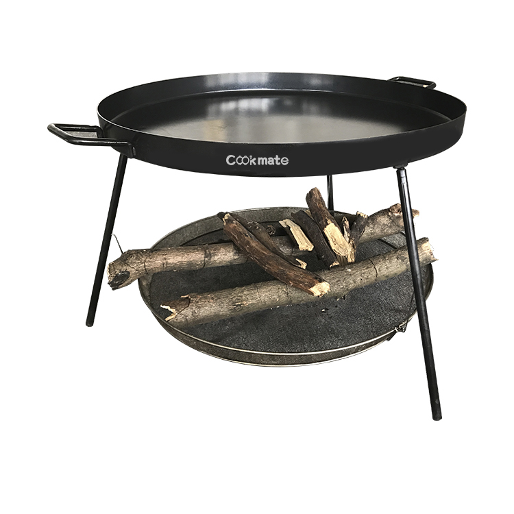 金網バスケット付きのコーティング鉄のさえのヒキガエルの調理器具の耐熱性キッチンWok Fryer Pan