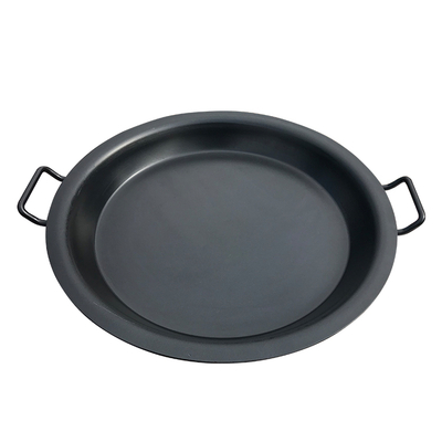 ブラックアウトドアキャンプキッチン用品ステンレススチールバーベキューノンスティックラセラコックウェアFry Pan